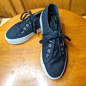 SUPERGA Black Lowtop Platform Sneaker